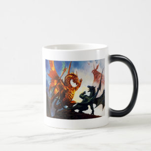 Zwei Drachen auf einer Tasse