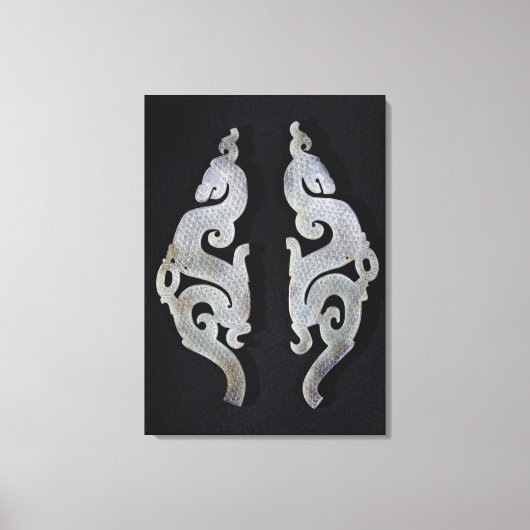 Zwei Drachen, c.475-221 v. Chr. Leinwanddruck (Vorderseite)