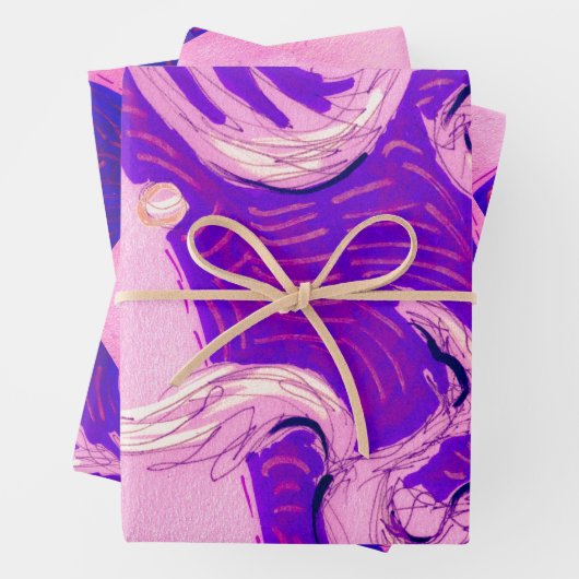 Zwei Drachen, drei Sonnen Geschenkpapier Set (Beispiel)