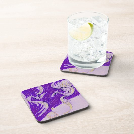 Zwei Drachen, drei Sonnen Getränkeuntersetzer (Rechte Seite)