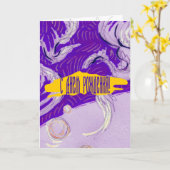 Zwei Drachen, drei Sonnen Karte (Gelbe Blume)