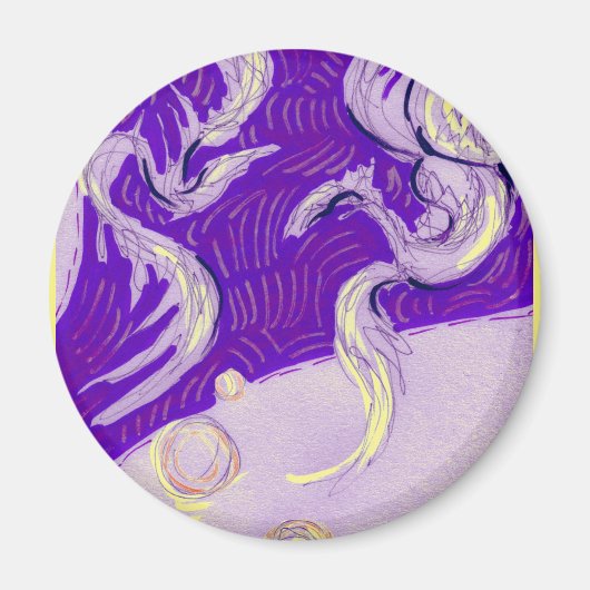 Zwei Drachen, drei Sonnen Magnet (Vorne)