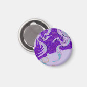 Zwei Drachen, drei Sonnen Magnet (Vorderseite/Rückseite)