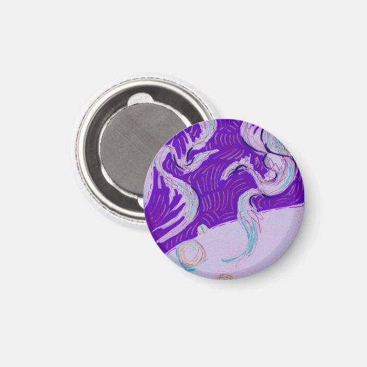 Zwei Drachen, drei Sonnen Magnet (Vorderseite/Rückseite)