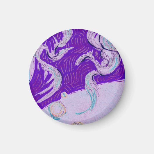 Zwei Drachen, drei Sonnen Magnet (Vorne)