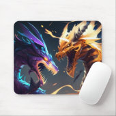 Zwei Drachen in der Schlacht Mousepad (Mit Mouse)