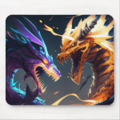 Zwei Drachen in der Schlacht Mousepad (Vorne)