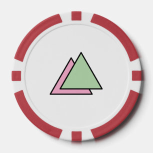 Zwei Dreieck-Kette Pokerchips