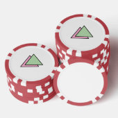 Zwei Dreieck-Kette Pokerchips (Stapel)