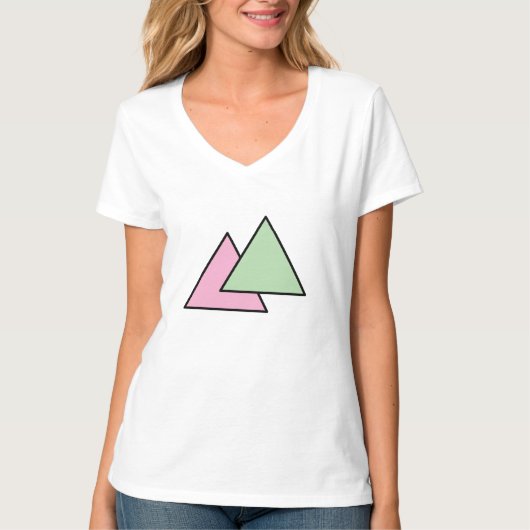 Zwei Dreieck-Kette T-Shirt (Vorderseite)