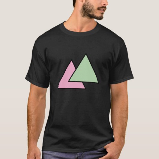 Zwei Dreieck-Kette T-Shirt (Vorderseite)
