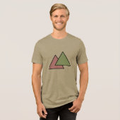 Zwei Dreieck-Kette Tri-Blend Shirt (Vorderseite voll)