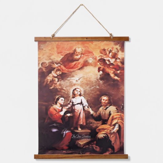 Zwei Dreifaltigkeiten Wandteppich Mit Holzrahmen (Vorderseite)