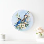 Zwei Drosseln Große Wanduhr (Zuhause)