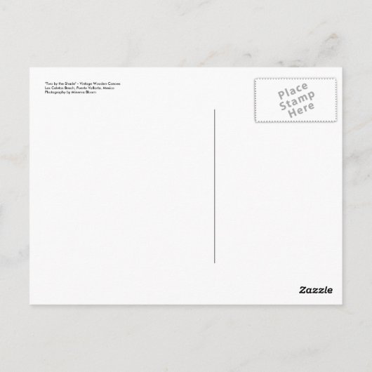 Zwei durch den Schatten Postkarte (Rückseite)