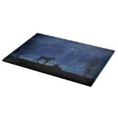 Zwei durchdachte Racehorse Foals Cutting Board Schneidebrett (Ecke)