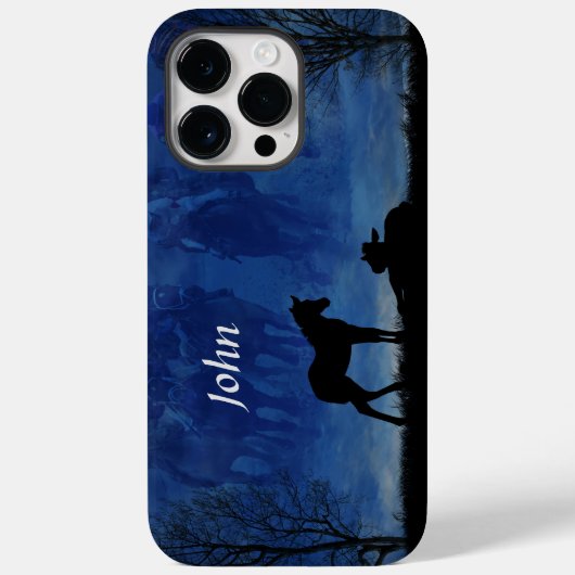 Zwei durchdachte Racehorse Foals Handy Case (Rückseite)