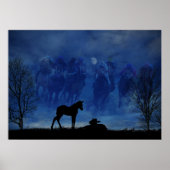 Zwei durchdachte Racehorse Foals Poster (Vorne)