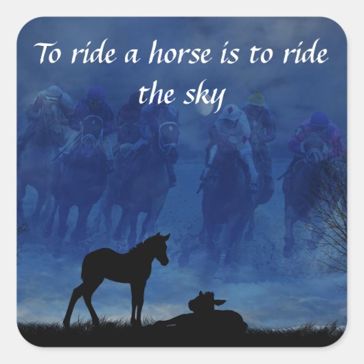 Zwei durchdachte Racehorse Foals Stickers (Vorderseite)