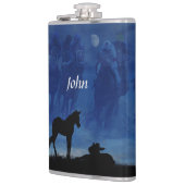 Zwei durchgekrönte Racehorse Foals Drink Flask Flachmann (Links)