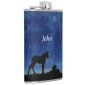 Zwei durchgekrönte Racehorse Foals Drink Flask Flachmann (Rechts)