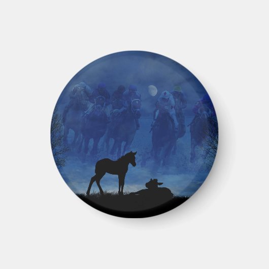 Zwei durchgekrönte Racehorse Foals Magnet (Vorne)