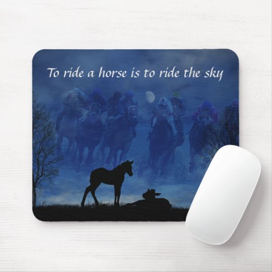Zwei durchgekrönte Racehorse Foals Mouse Pad Mousepad (Mit Mouse)