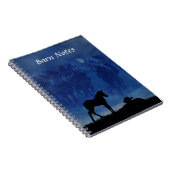 Zwei durchgekrönte Racehorse Foals SpiralNotebook Notizblock (Rechte Seite)