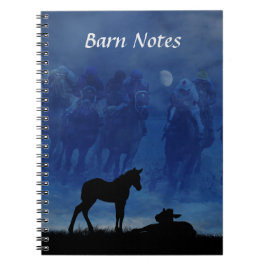 Zwei durchgekrönte Racehorse Foals SpiralNotebook Notizblock
