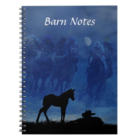 Zwei durchgekrönte Racehorse Foals SpiralNotebook Notizblock (Vorderseite)