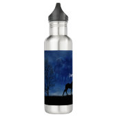 Zwei durchgekrönte Racehorse Fohlen Wasserflasche Edelstahlflasche (Links)