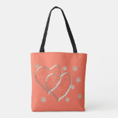 zwei durchsichtige Herzen, romantische Hochzeit Tasche (Rückseite)