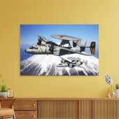 Zwei E-2C-Hawkeyys führen einen Flyby Leinwanddruck (Insitu (Wohnzimmer))