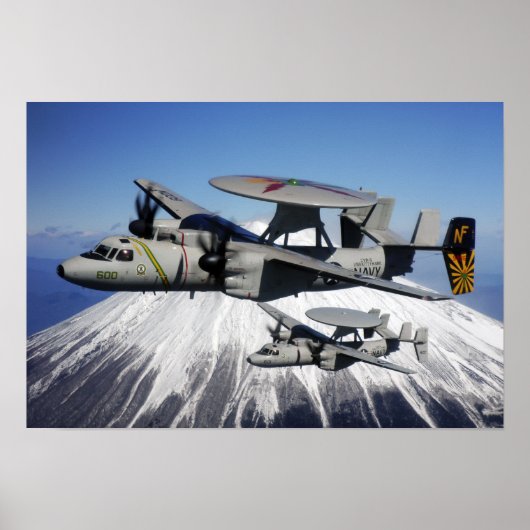 Zwei E-2C-Hawkeyys führen einen Flyby Poster (Vorne)