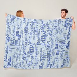 Zwei Ebenen (2-Ton blau) Stempelname Überall Fleecedecke