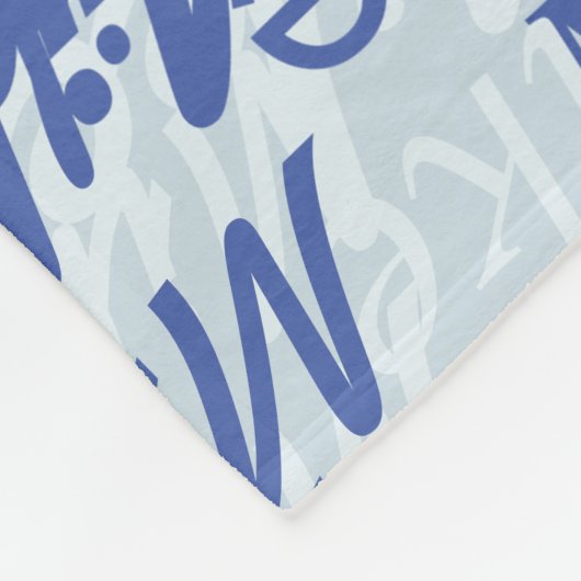 Zwei Ebenen (2-Ton blau) Stempelname Überall Fleecedecke (Ecke)