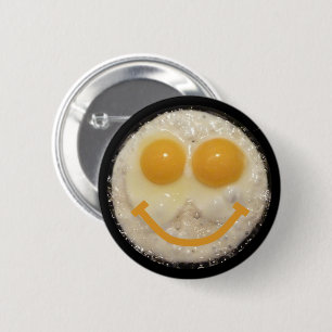 Zwei Ei-Gesichter Button
