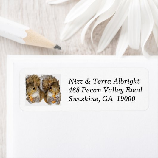 Zwei Eichhörnchen benutzerdefinierte Rücksendeadre (Insitu)