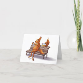Zwei Eichhörnchen Feiertagskarte