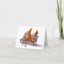 Zwei Eichhörnchen Feiertagskarte