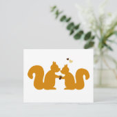 Zwei Eichhörnchen in Liebe Postkarte (Stehend Vorderseite)
