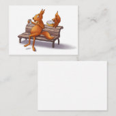 Zwei Eichhörnchen Mitteilungskarte (Vorne/Hinten)