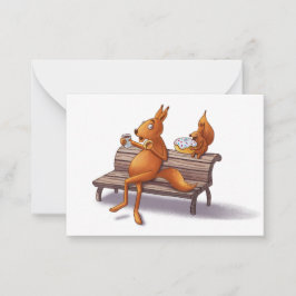 Zwei Eichhörnchen Mitteilungskarte