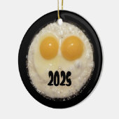 Zwei Eier im Bratpfanne aus Eisen Keramikornament (Links)