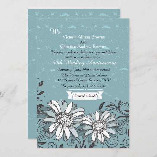 Zwei einer netten Einladung (Vorne/Hinten)