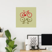 zwei einfache Fahrräder Poster (Heimbüro)