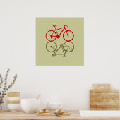 zwei einfache Fahrräder Poster (Küche)
