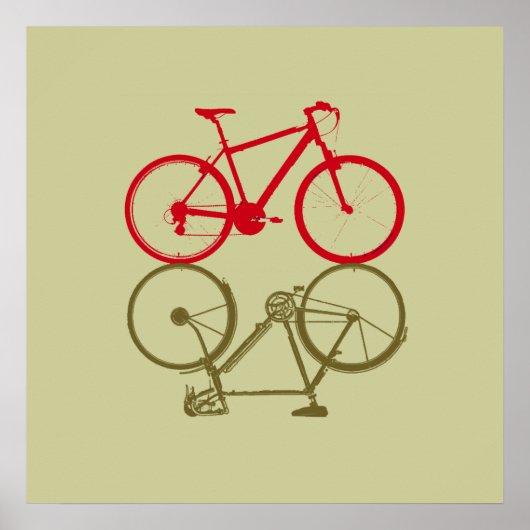 zwei einfache Fahrräder Poster (Vorne)