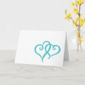 Zwei einfache Herzen Karte (Gelbe Blume)