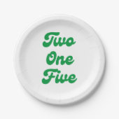 Zwei einfünf Philadelphia-Bereichscodes Pappteller (Vorderseite)